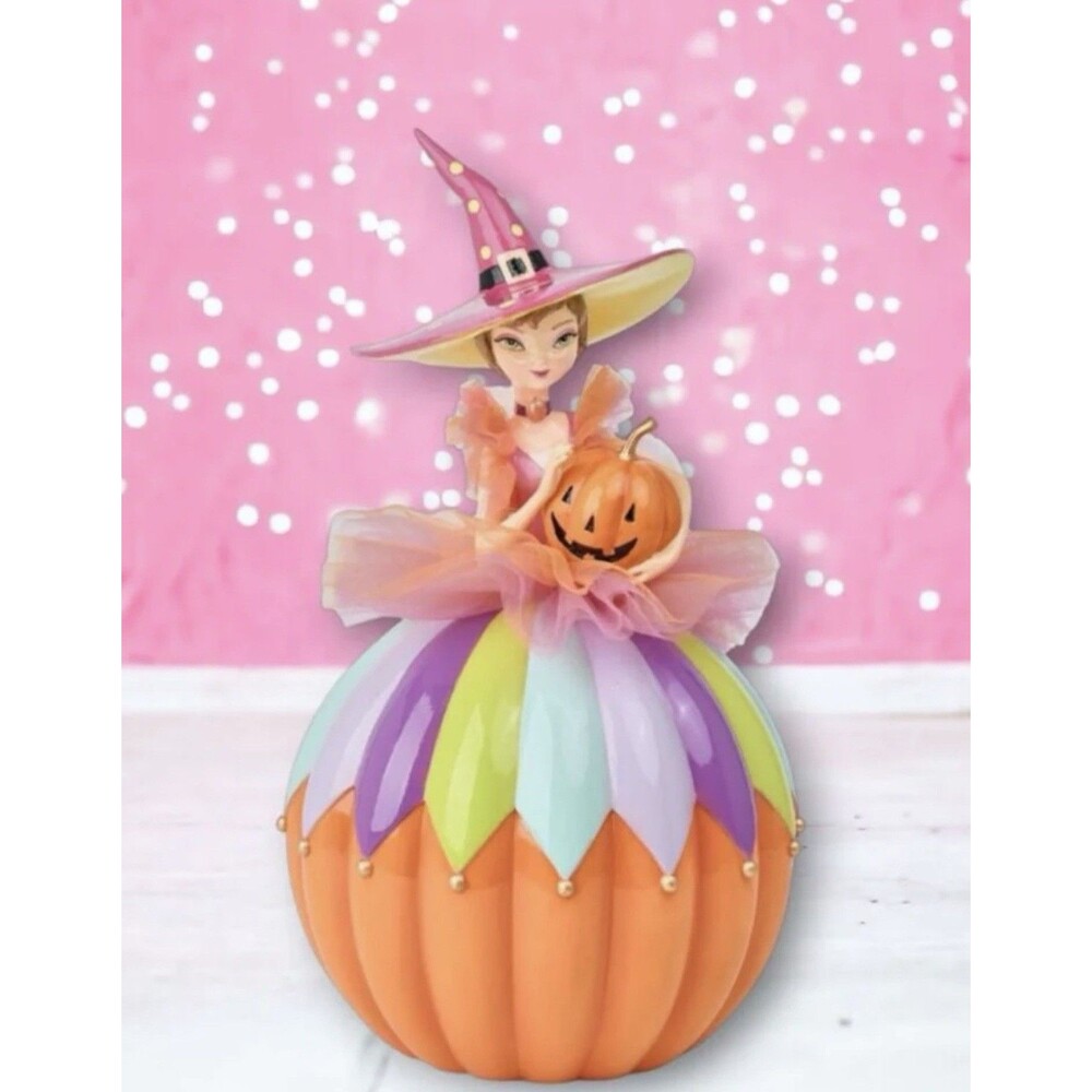 December Diamonds Halloween 12.5” PUMPKIN QUEEN W Tulle Skirt